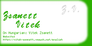 zsanett vitek business card